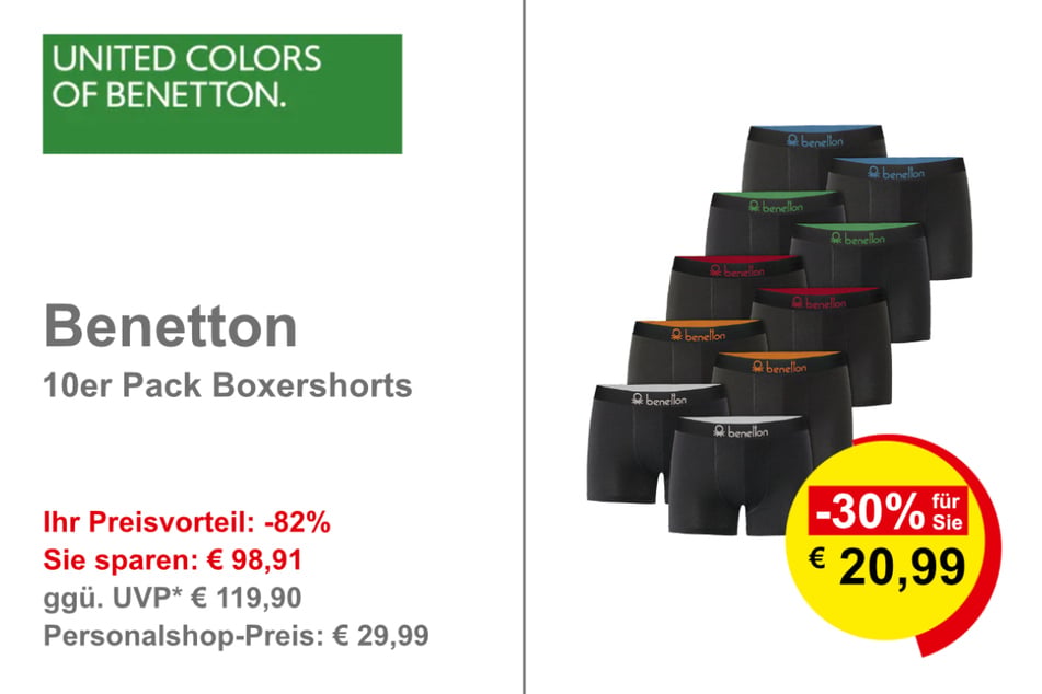 Benetton 10er Pack Boxershorts