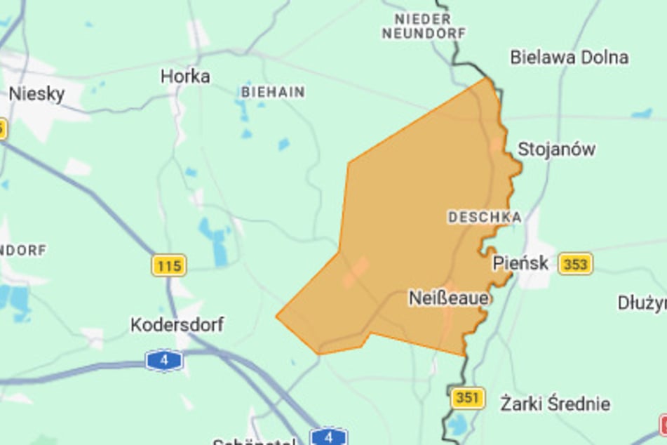 Für sechs Ortsteile besteht eine NINA-Warnung.