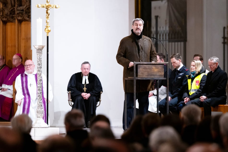 Bayerns Ministerpräsident Markus Söder (58, CSU) warnte bei dem Gottesdienst vor einem "Generalverdacht".