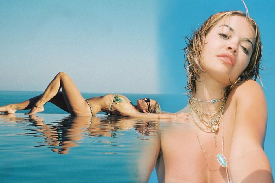 Sängerin Rita Ora posiert in einem Hauch von Nichts, doch irgendetwas stimmt hier nicht