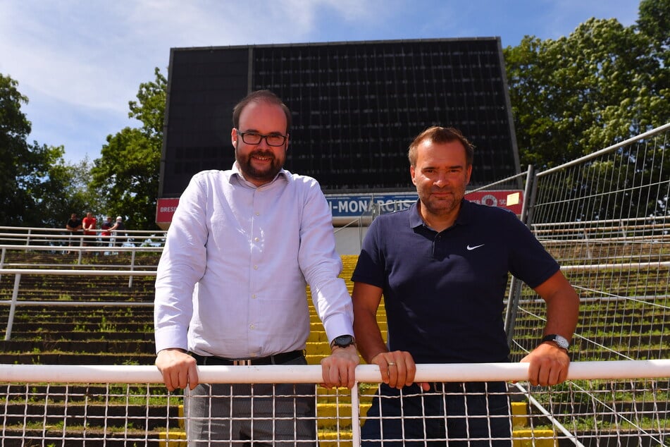 DSC-Abteilungsleiter Marcus Zillich (r.) freut sich auf ein "friedliches Fußballfest".