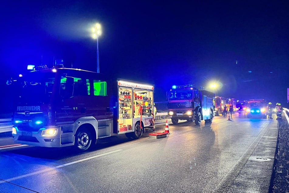 Mehrere Feuerwehren aus verschiedenen Orten waren im Einsatz.