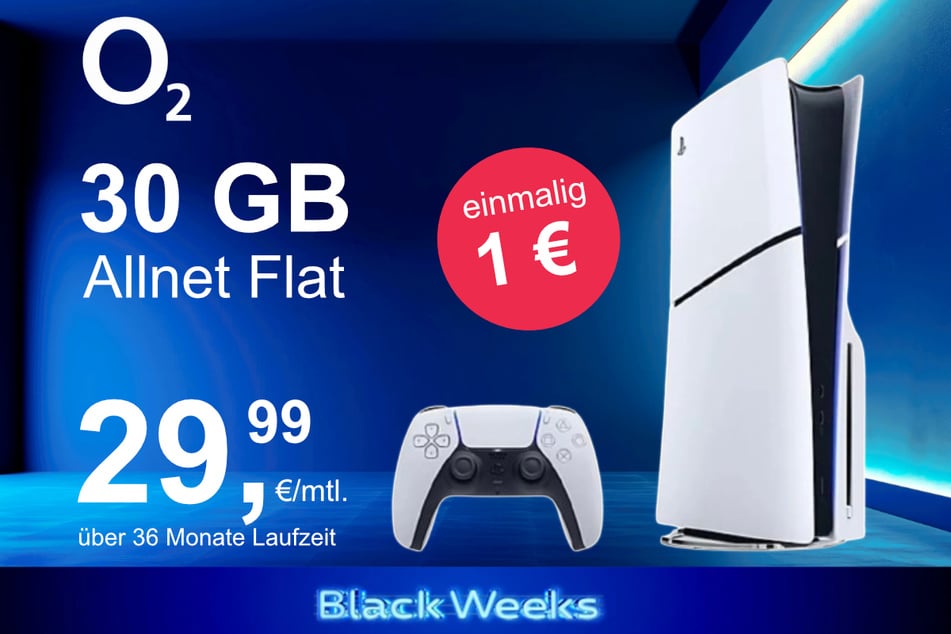 Die PS5 Slim Digital Edition im o2 Mobile M inkl. 30 GB+ für einmalig nur 1 Euro.