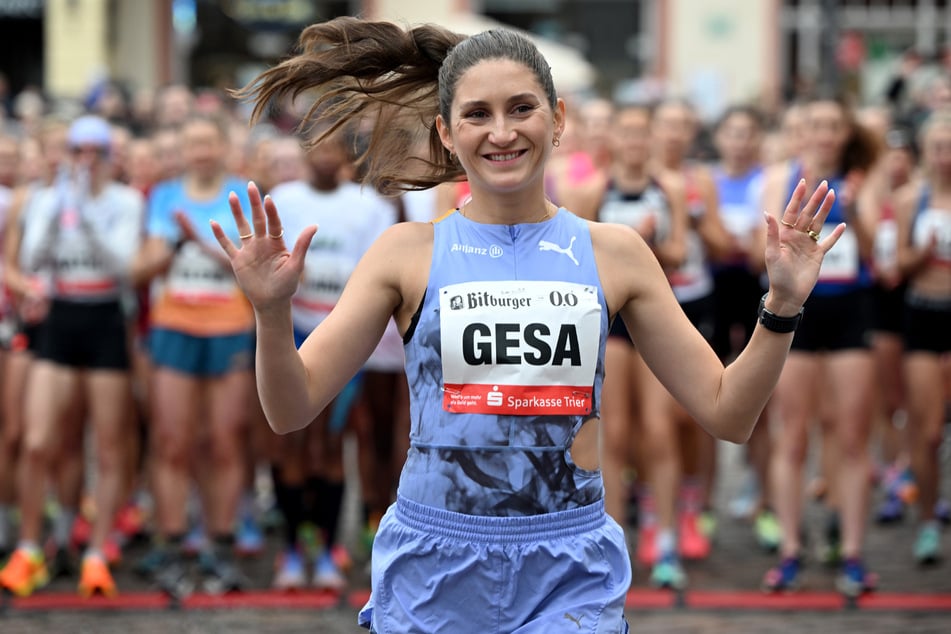Beim Silvesterlauf in Trier konnte Gesa Krause (31) nach der Geburt ihrer Tochter schon wieder teilnehmen. Das nächste Ziel lautet nun Olympia-Teilnahme.