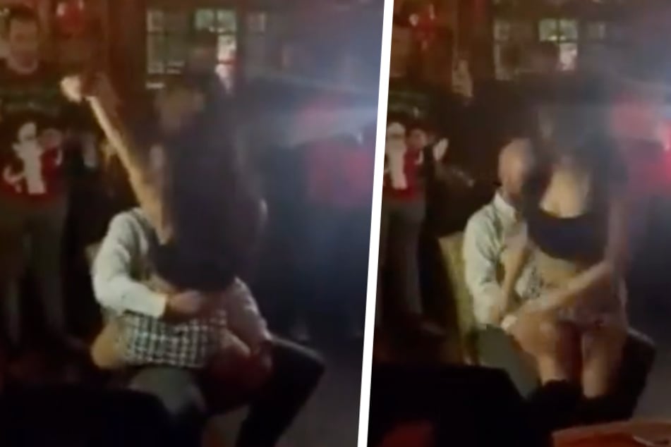 Naughty for Christmas: NYPD officer gets lap dance at wild holiday party