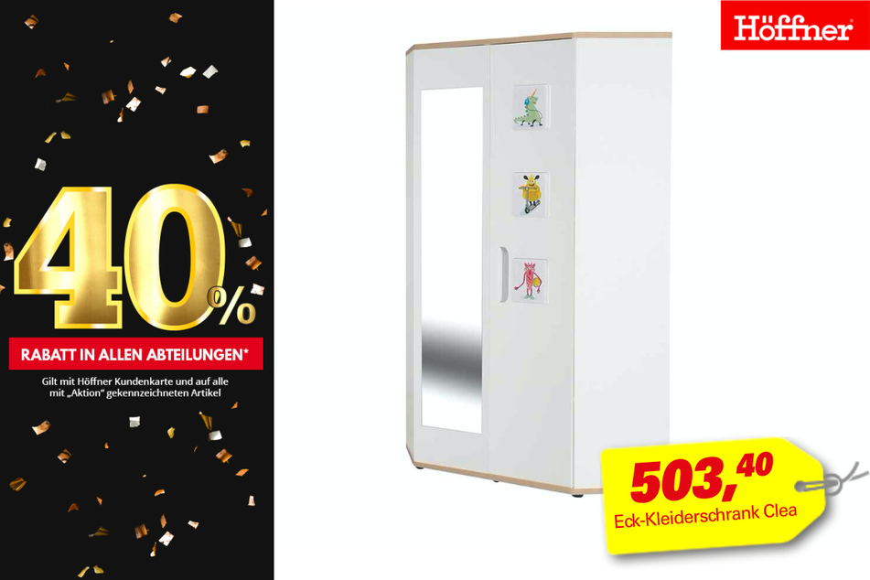 Eck-Kleiderschrank Clea
für 503,40 Euro
