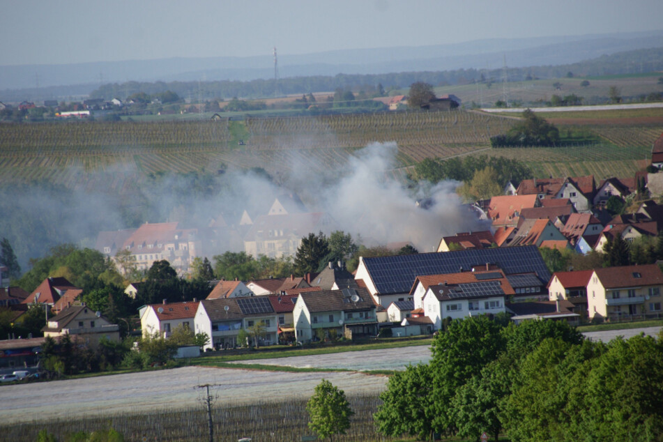 Schon von weitem war der Rauch zu sehen.