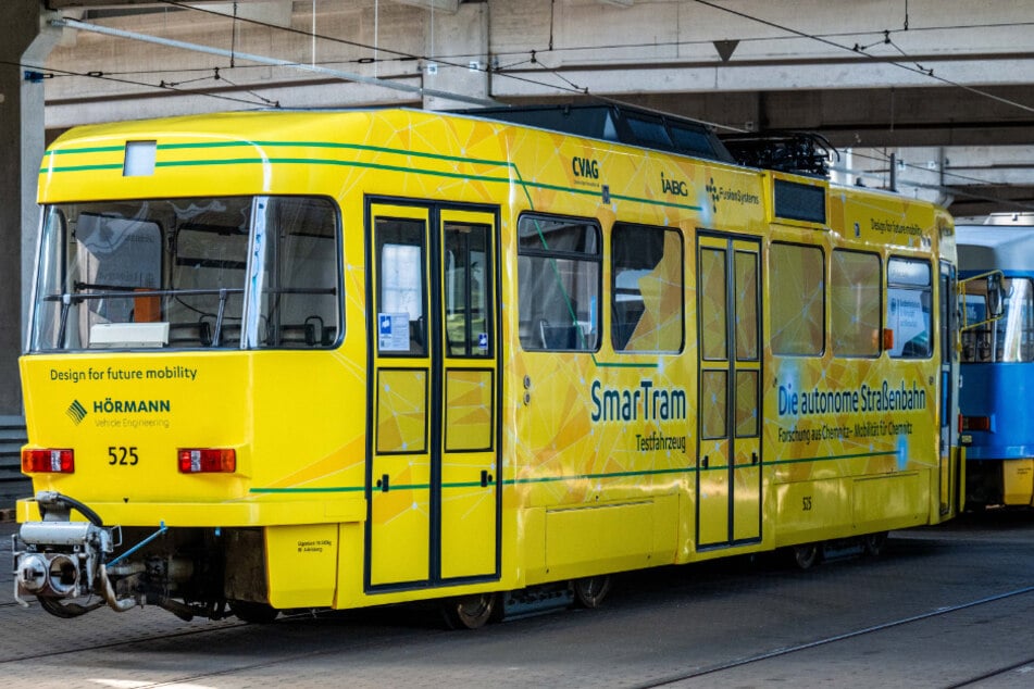 Der Tram-Wagen "Tatra T3D-M" ist das CVAG-Testfahrzeug.