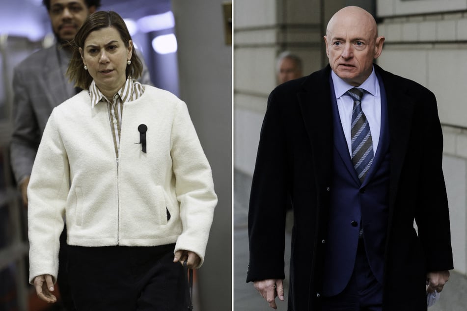 Senators Elissa Slotkin (l.) and Mark Kelly are among the six Democrats Donald Trump wanted punished for sharing a video urging military members to "refuse illegal orders."
