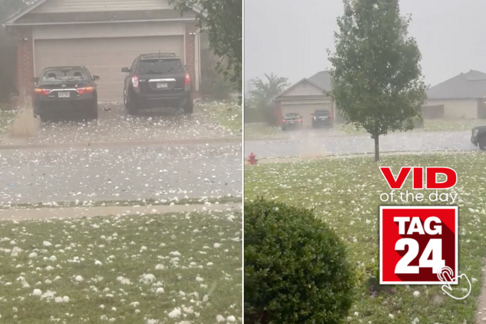viral videos: Viral Video of the Day for January 17, 2024: Neighborhood battered by huge hailstorm!