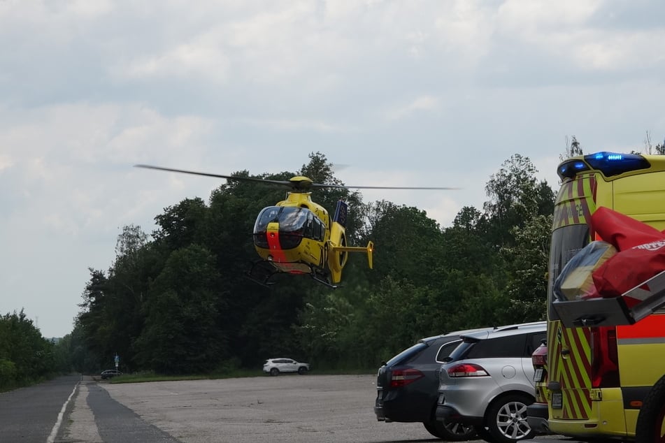 Auch ein Hubschrauber kam während der Suche zum Einsatz.