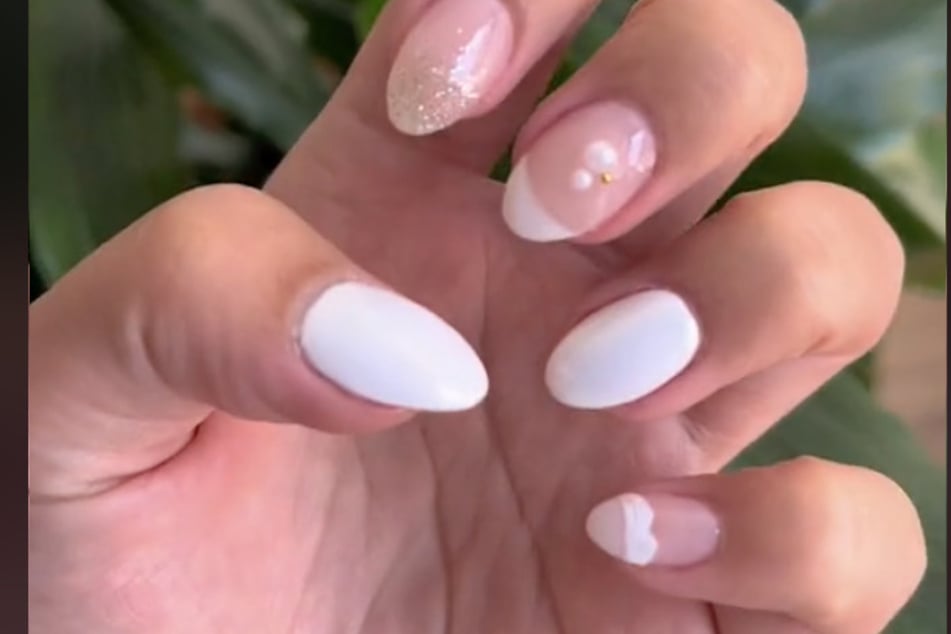 These White "K-pop" nails are simple, chic, and easy to do or get done at a local nail salon.