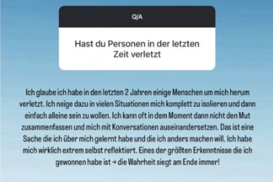 Auf Instagram beschrieb Jannik Fehler, die er während der Beziehung mit Gerda gemacht hat - und kündigte Besserung an.