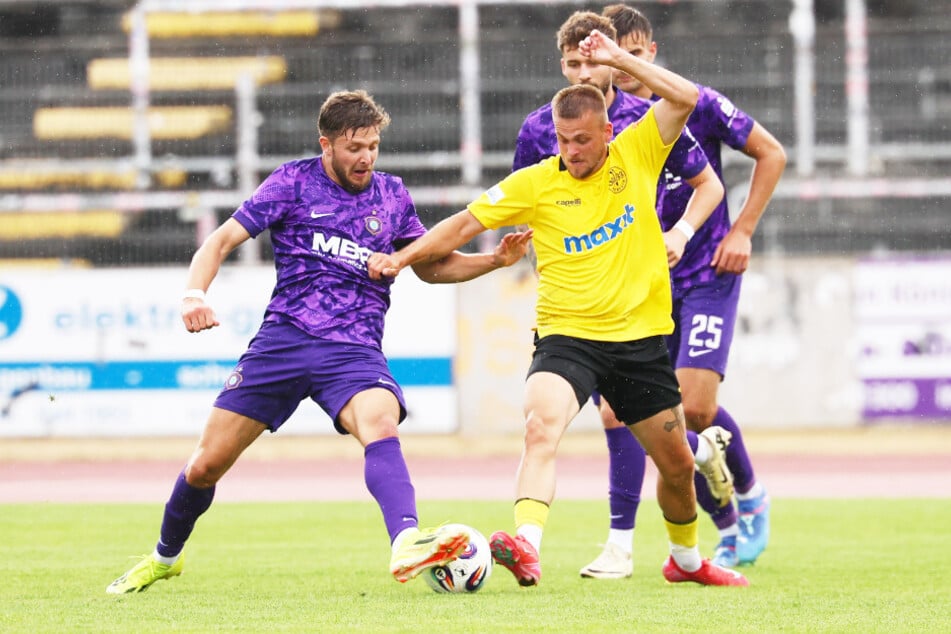 Der FCE entschied sich gegen Testspieler Maxim Gresler (l.).