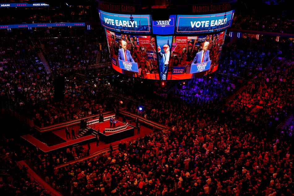 Donald Trump attacked Kamala Harris and immigrants at a campaign rally at New York's Madison Square Garden on Sunday.