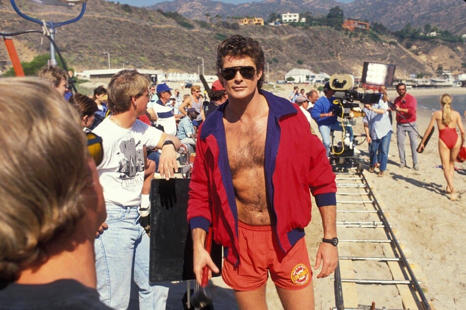 Hasselhoff als Mitch Buchannon bei den Dreharbeiten zu "Baywatch". (Archivbild)