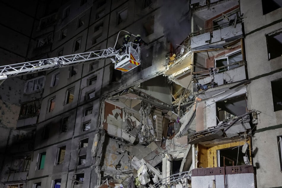 A residential building in Kharkiv was hit by a Russian aerial bomb, which killed at least two children along with one man.