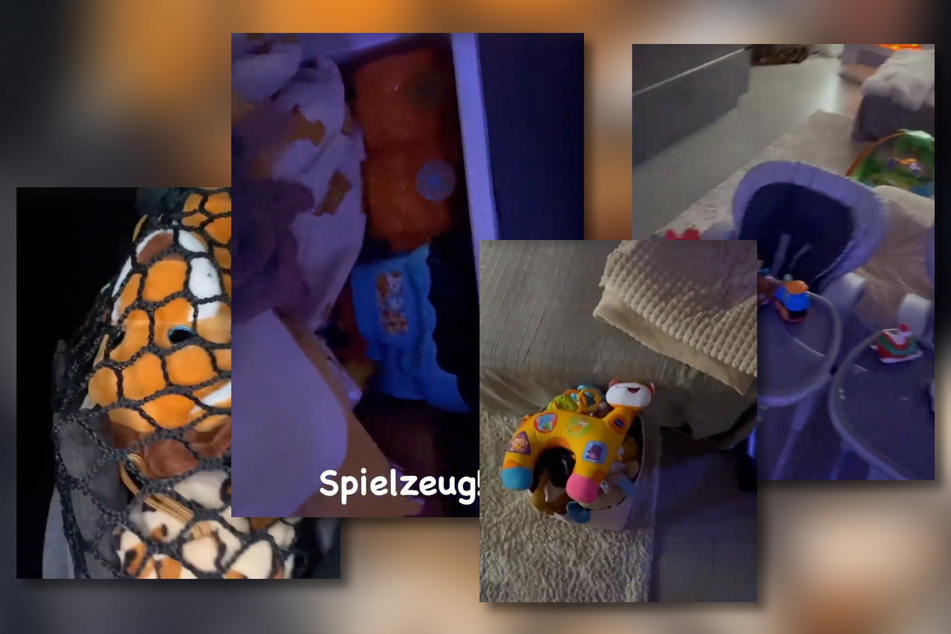 Spielzeug in Hülle und Fülle: Kevin Haupt, bester Freund von Sarafina Wollny (26), lachte sich über die gepackten Sachen schlapp.