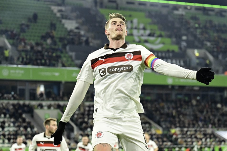 St. Paulis Kapitän Eric Smith besorgte noch vor der Pause den verdienten Ausgleich.