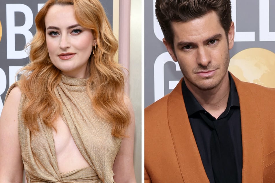 Fans were blushing over Amelia Dimoldenberg's (l) interview with Andrew Garfield at the Golden Globes.