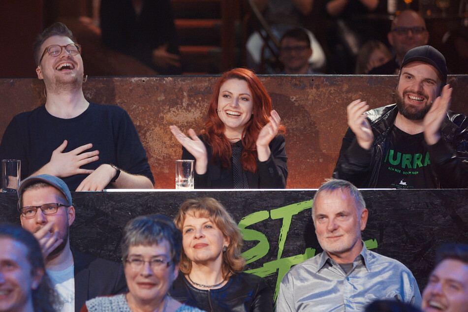 Waren froh, als das Battle" beendet war: Die "Roast Battle"-Jury um Maxi Gstettenbauer, Tahnee Schaffarczyk und Ingmar Stadelmann (v.l.n.r.).