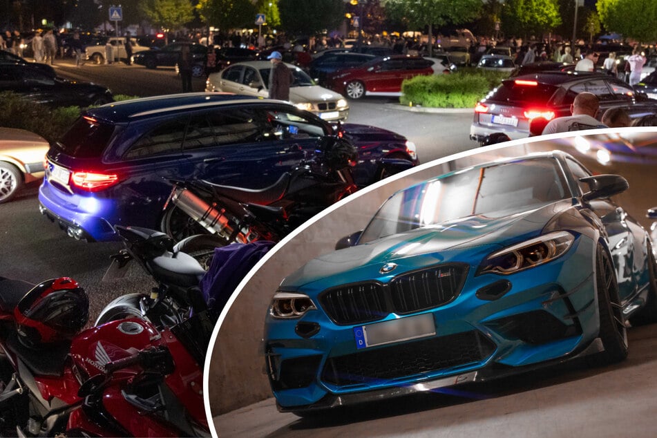 Dresden: Tuningtreff in Dresden: PS-Freaks kommen zum Elbepark, Polizei stellt zahlreiche Verstöße fest