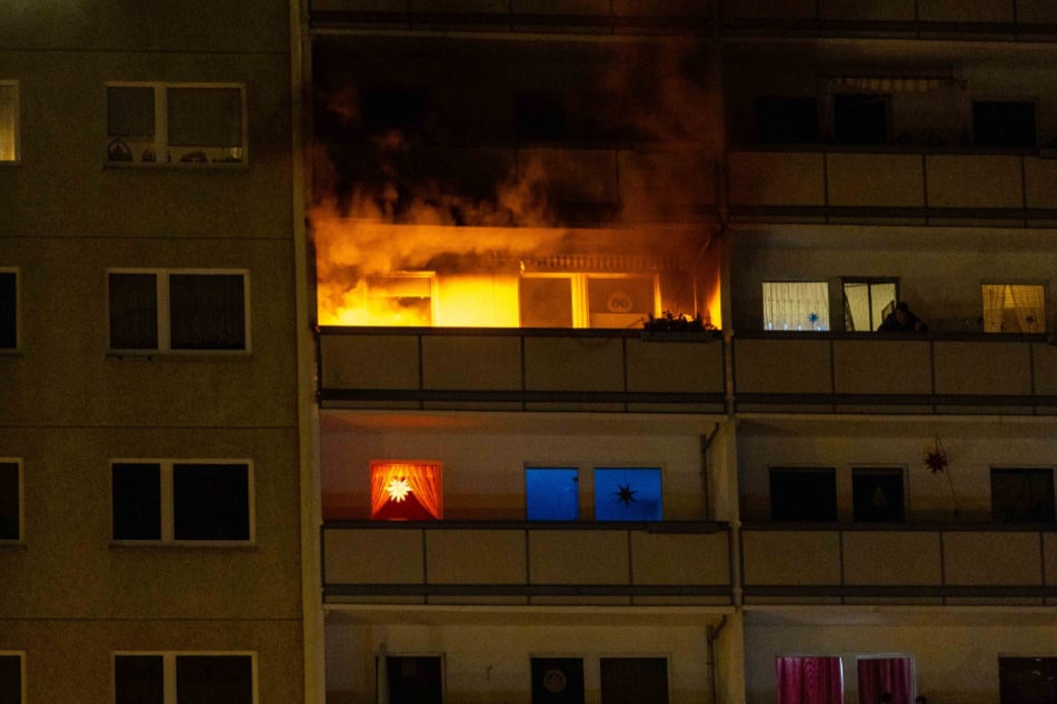 In Freiberg brannte es auf einem Balkon.