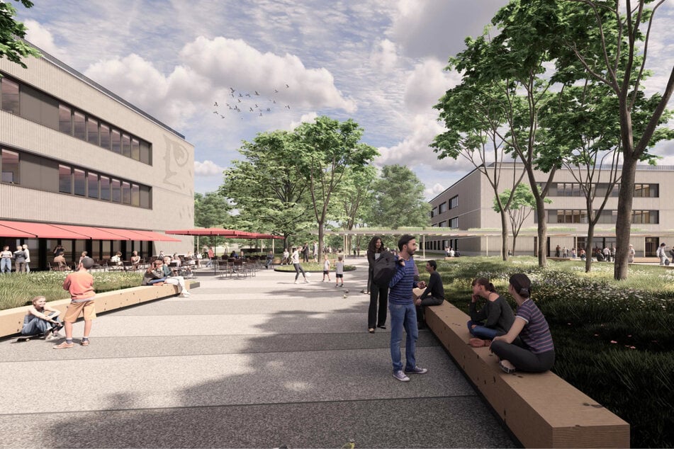 So könnte das Bertolt-Brecht-Gymnasium in einigen Jahren aussehen.