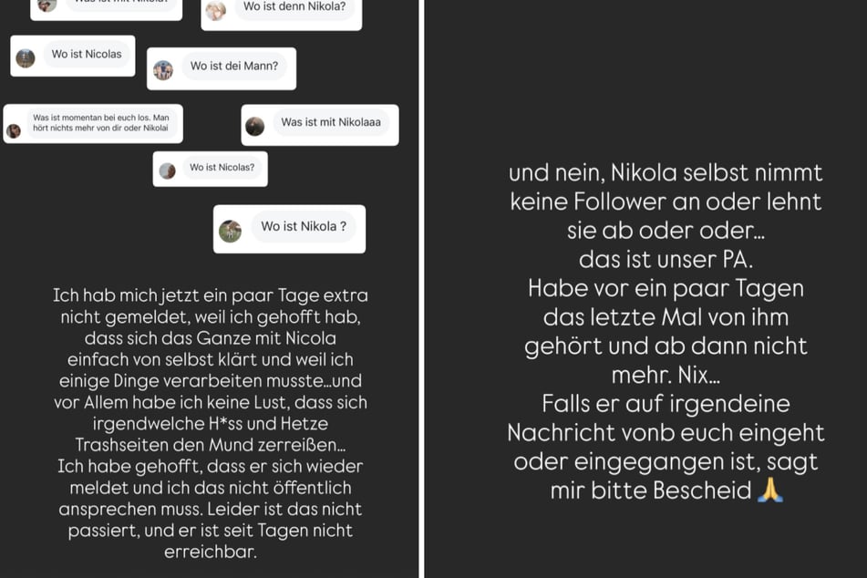 Die 30-Jährige bittet ihre Follower um Hinweise.