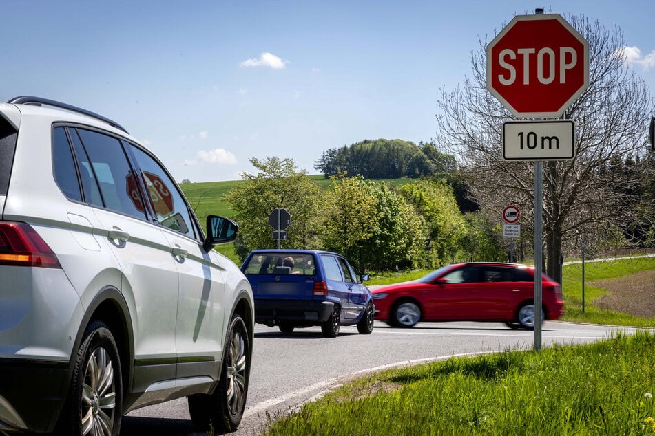 Die Kreuzung Wüstenschlette/Kärrnerweg bei Großrückerswalde ist ein Unfallschwerpunkt im Erzgebirge.