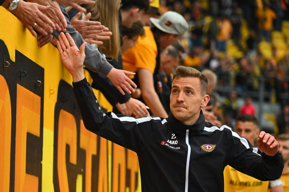 Dynamo-Kapitän Niklas Hauptmann (29) ist mit Gelb vorbelastet.