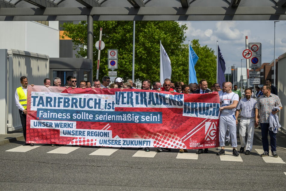 Die VW-Werker kämpfen um ihre Zukunft am Standort Zwickau.