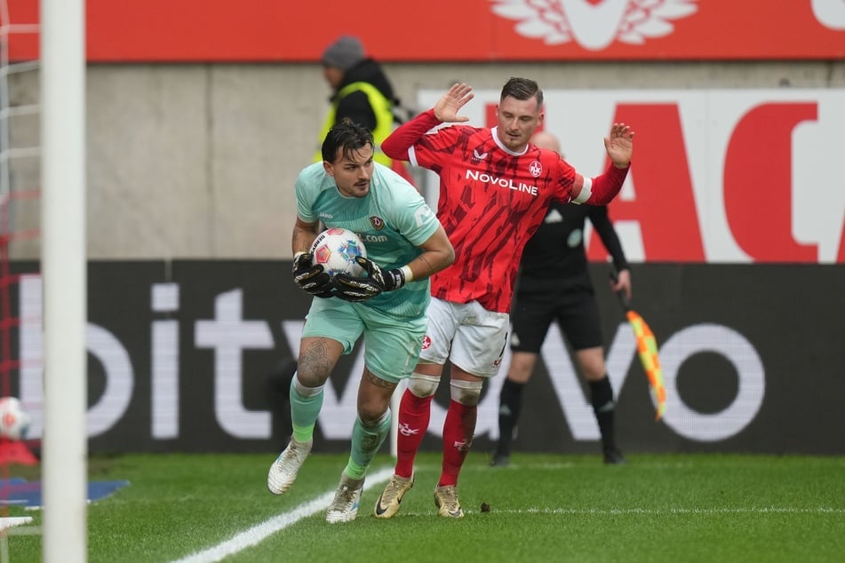 Tim Schreiber (23, l.) absolvierte auf dem Betzenberg sein 50. Pflichtspiel für Dynamo.