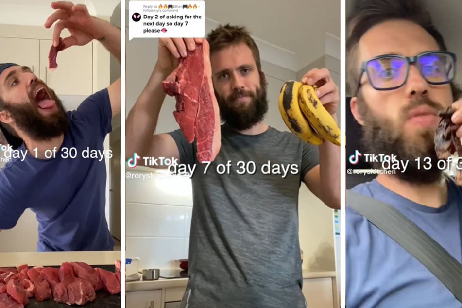 Rory has decided to offer his injured body a different therapy and has eaten only meat for 23 days.  His experiences surprise.
