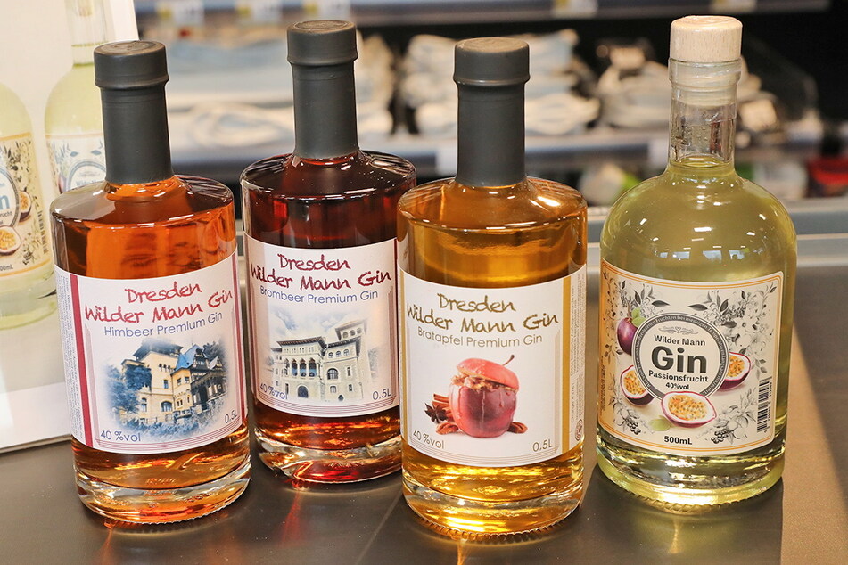 Exklusiv bei EDEKA Zschabran und im NP1: "Wilder Mann" Gin in verschiedenen Variationen.