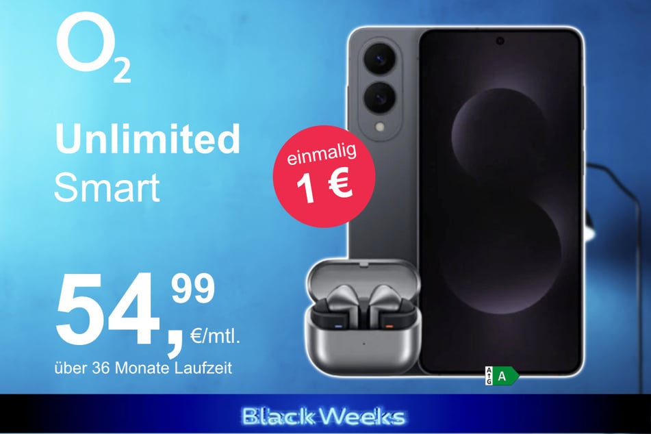 Das Samsung Galaxy S25 Edge + Buds 3 Pro im o2 Mobile Unlimited Smart für einmalig 1 Euro.