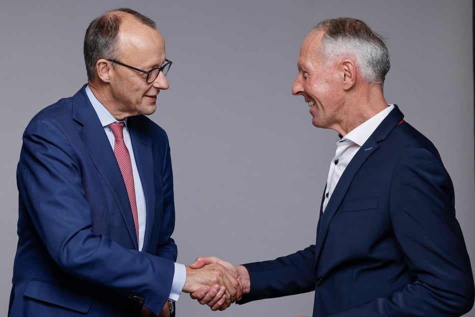 Bundestagsabgeordneter Jens Lehmann – hier gemeinsam mit Unions-Kanzlerkandidat Friedrich Merz (beide CDU).