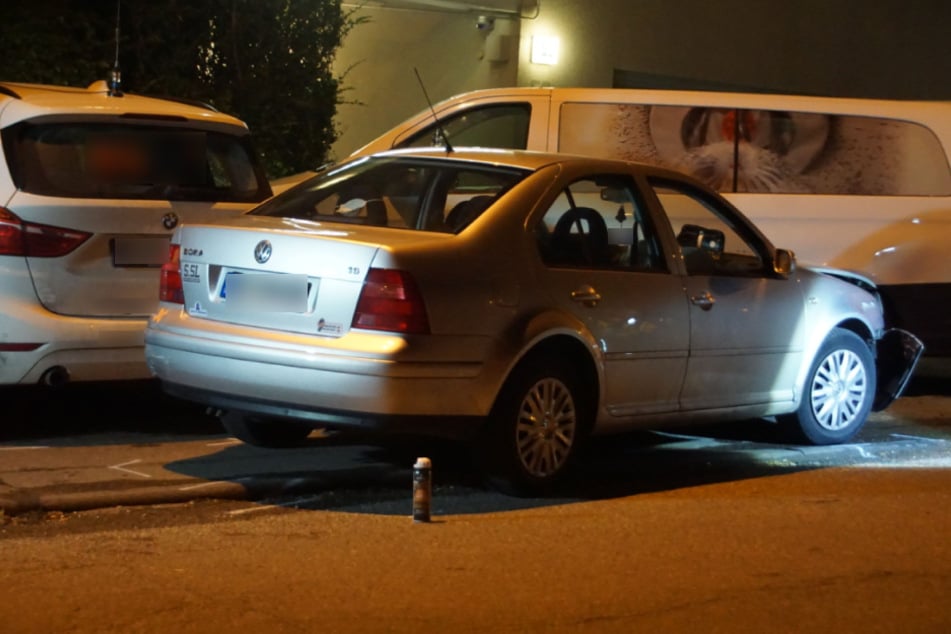 Der Unglücks-VW am Freitagabend.