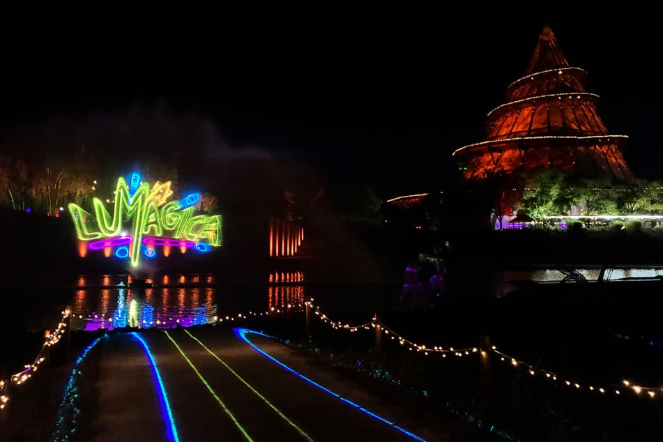 Das Highlight: Die Laser-Wassershow über dem Angersee.