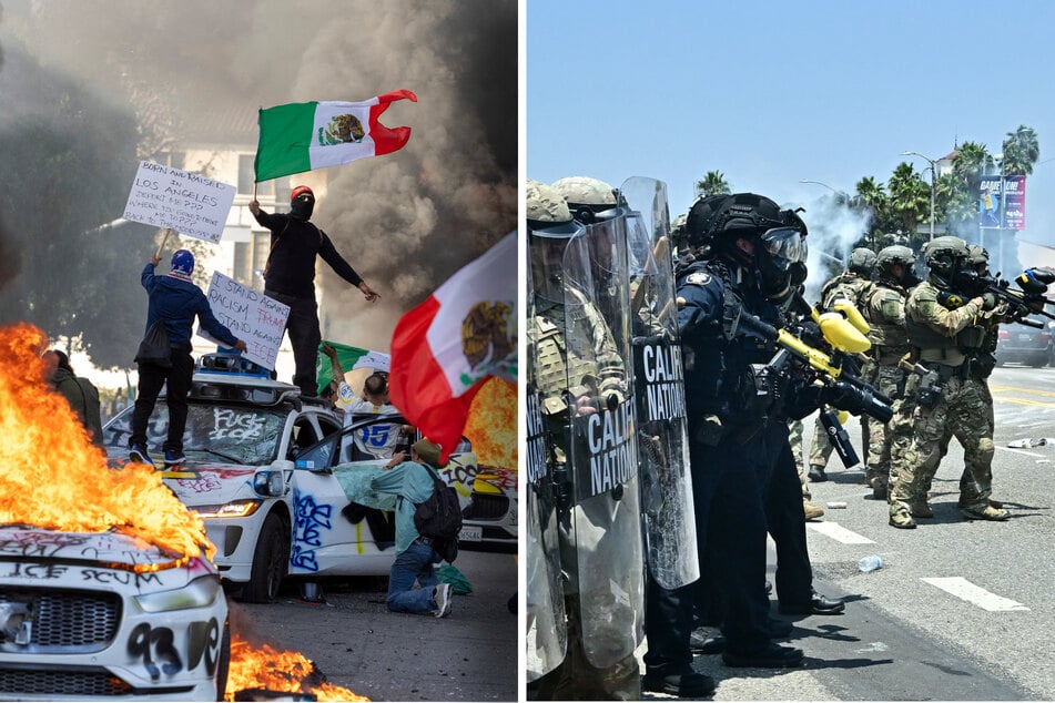 Chaos in Los Angeles: Schwere Ausschreitungen dauern an, Nationalgarde geht gegen Randalierer vor