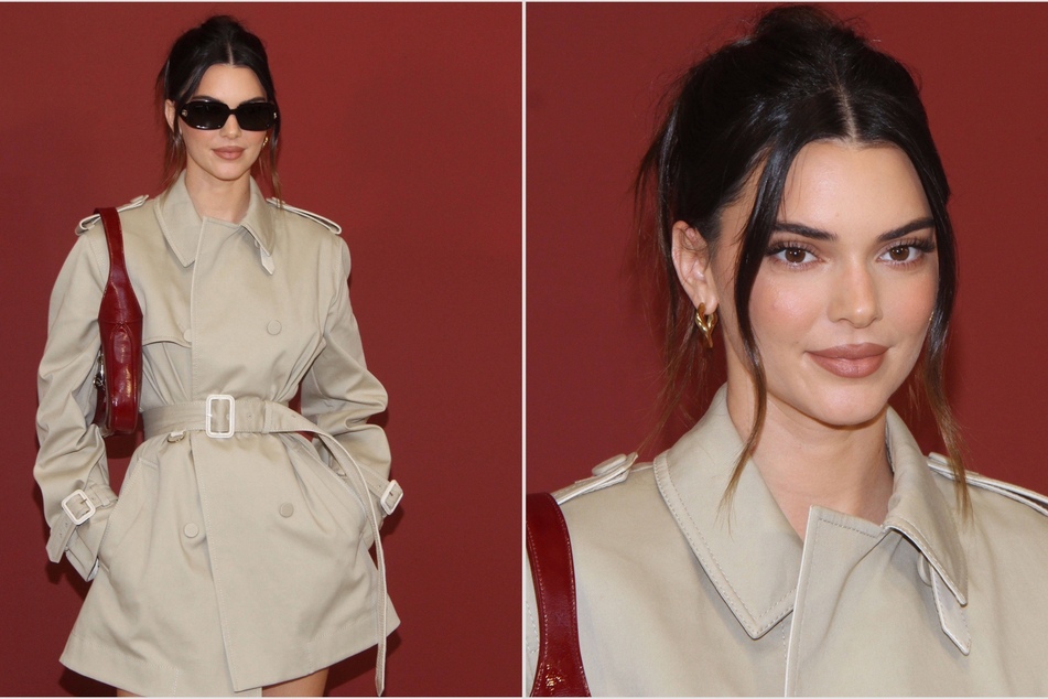 Kendall Jenner struts on the Versace runaway show at Milan Fashion Week