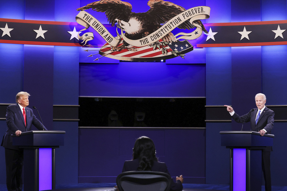 Donald Trump (l., 74), Präsident der USA, und Joe Biden (r., 77), Präsidentschaftskandidat der Demokraten, beim letzten TV-Duell in der Belmont University.