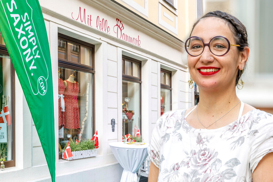 Margret Schneider-Lange (40) führt die Boutique "Mit lille Danmark" (Bildmontage).