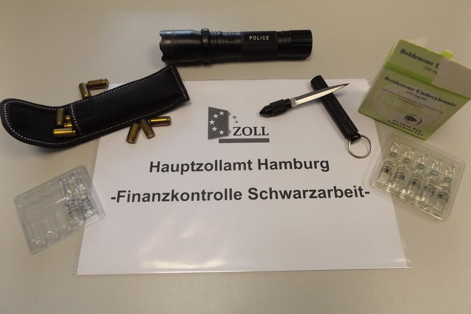 Der Hamburger Zoll hat in den Räumlichkeiten eines Sicherheitsdienstleisters Waffen, Munition und Dopingmittel gefunden.