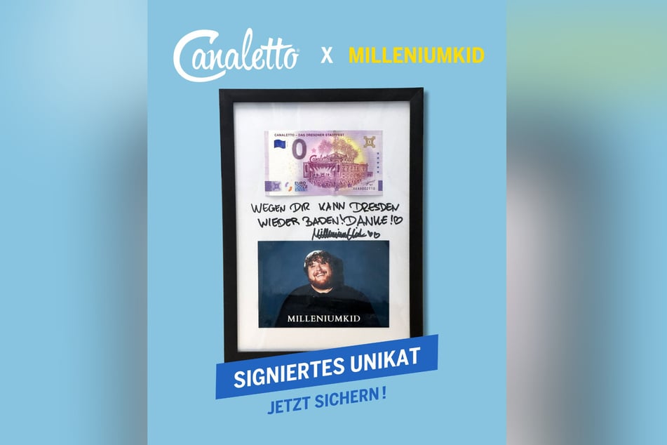 Millenniumkid fügte seiner Unterschrift noch den Spruch hinzu: "Wegen Dir kann Dresden wieder baden!".