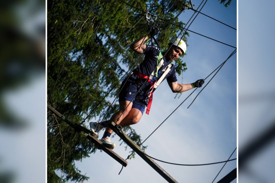 Der aus Bayern stammende Andreas Geipl (34) kennt die Berge. Den Parcours im Kletterpark meisterte der 34-Jährige mit Bravour.