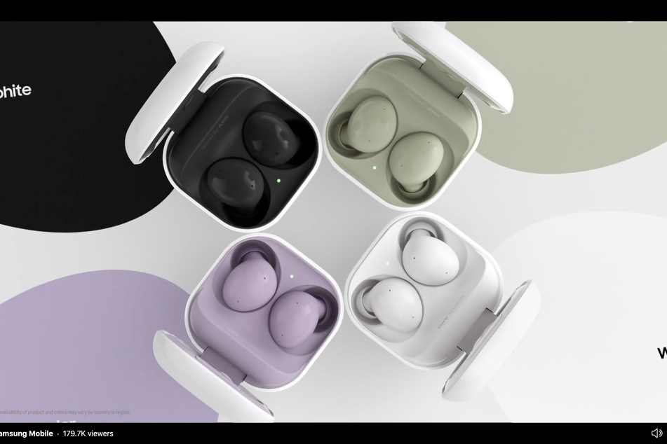 The new Galaxy Buds 2 feature active noise cancellation and can easily charge in their case for 20 hours of talk time.