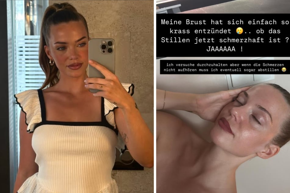 Laura Maria Rypa (29) hat derzeit mit einer entzündeten Brust zu kämpfen, die ihr beim Stillen starke Schmerzen bereitet.