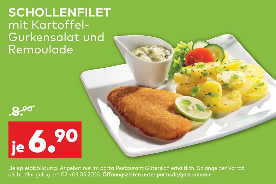 Wie wär's zum Beispiel mit dem leckeren Schollenfilet für nur 6,90 Euro?
