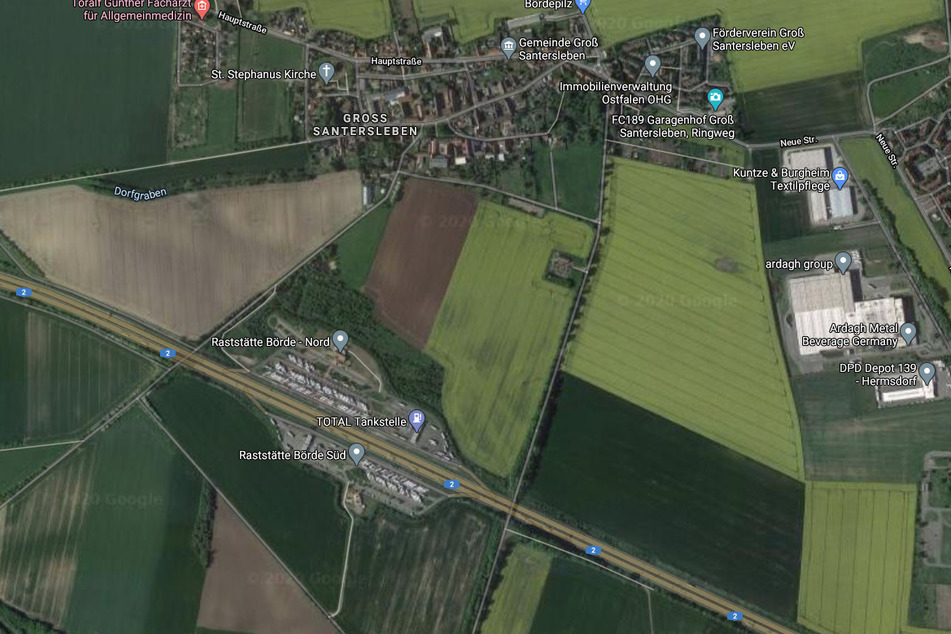 Der Vorfall ereignete sich laut Polizei in der Nähe des Rasthofs Börde bei Groß Santersleben.
